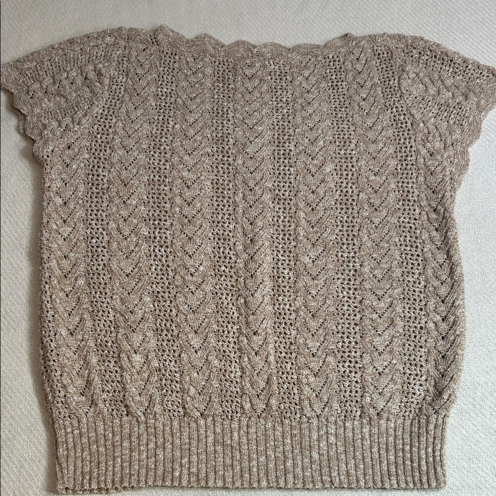 Beige Knit Women's Sweater